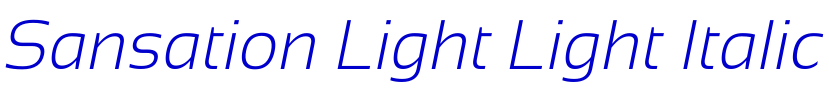 Sansation Light Light Italic police de caractère